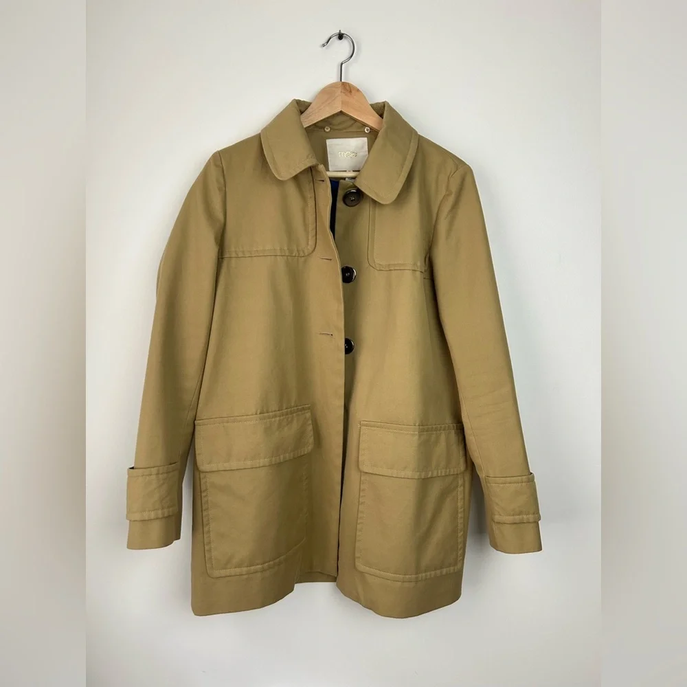 Maje Short Khaki Trench Jacket - Picture 5 of 8
